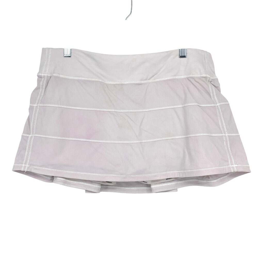 Lululemon Pace Rival Skirt 4 Way Stretch Womens Size 12 Light Pink *READ